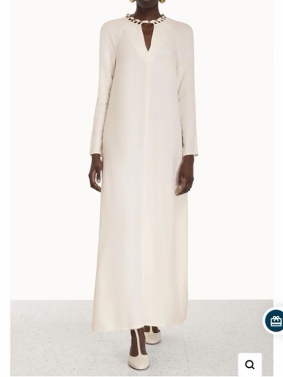 Zimmermann Dresses & Skirts - Zimmermann Cream Maxi Dress with Gold Chain Detail Brand New 0P
